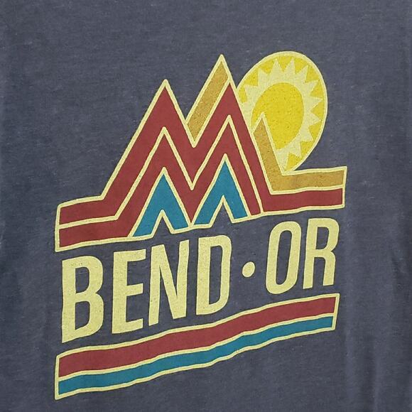 Bend Oregon Short Sleeve Crew Neck T-Shirt Adult Small Blue Graphic Print Sun - Picture 2 of 6